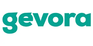 Logotipo institucional de la empresa Gevora, colaboradora en obras públicas.