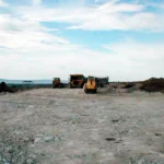 Imagen de los trabajos de adecuación y sellado del vaso de vertedero de residuos urbanos en Badajoz.